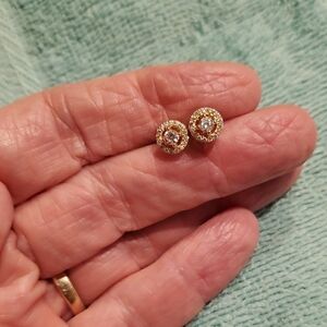 Dainty Halo Stud Earrings